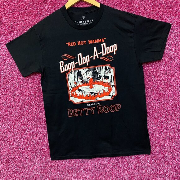 Betty Boop Red Hot Mama Retro Cartoon T-Shirt Medium - Picture 3 of 4
